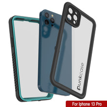 Cargar imagen en el visor de la galería, iPhone 13 Pro  Waterproof Case, Punkcase [Extreme Series] Armor Cover W/ Built In Screen Protector [Teal] (Color in image: Light Blue)
