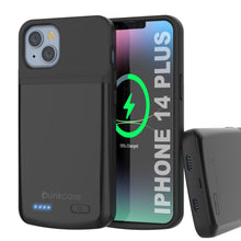 Load image into Gallery viewer, Funda de batería para iPhone 15 Plus, PunkJuice 5000mAH Power Bank de carga rápida con protector de pantalla | [Azul Marino]
