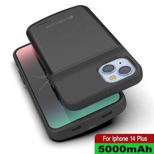 Funda de batería iPhone 15 Plus, PunkJuice 5000mAH Power Bank de carga rápida con protector de pantalla | [Verde]