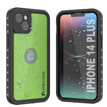 Cargar imagen en el visor de la galería, Funda resistente al agua IP68 para iPhone 14 Plus, Punkcase [Verde claro] [Serie StudStar] [Ajuste delgado] [A prueba de suciedad]
