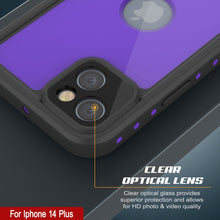 Cargar imagen en el visor de la galería, Funda impermeable IP68 para iPhone 14 Plus, Punkcase [Púrpura] [Serie StudStar] [Ajuste Delgado] [A Prueba de Suciedad]
