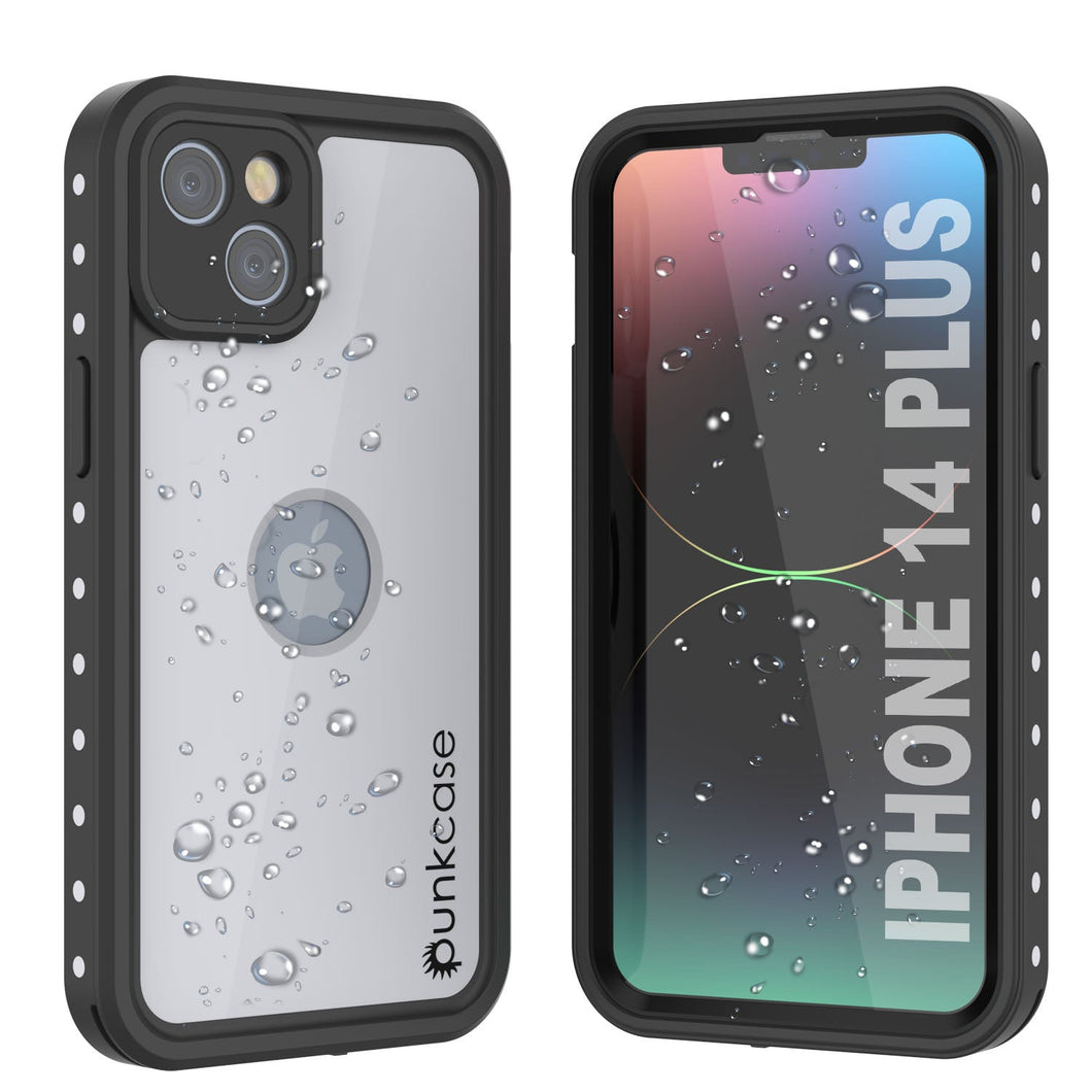 Funda impermeable IP68 para iPhone 14 Plus, Punkcase [Blanco] [Serie StudStar] [Ajuste delgado] [A prueba de suciedad]
