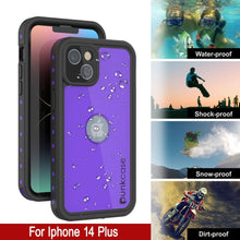 Cargar imagen en el visor de la galería, Funda impermeable IP68 para iPhone 14 Plus, Punkcase [Púrpura] [Serie StudStar] [Ajuste Delgado] [A Prueba de Suciedad]
