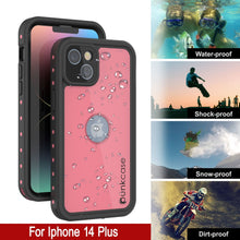 Cargar imagen en el visor de la galería, Funda resistente al agua IP68 para iPhone 14 Plus, Punkcase [Rosa] [Serie StudStar] [Ajuste delgado] [A prueba de suciedad]
