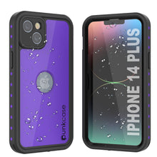 Cargar imagen en el visor de la galería, Funda impermeable IP68 para iPhone 14 Plus, Punkcase [Púrpura] [Serie StudStar] [Ajuste Delgado] [A Prueba de Suciedad]
