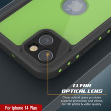 Cargar imagen en el visor de la galería, Funda resistente al agua IP68 para iPhone 14 Plus, Punkcase [Verde claro] [Serie StudStar] [Ajuste delgado] [A prueba de suciedad]
