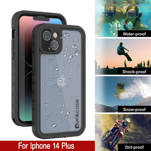 Funda impermeable IP68 para iPhone 14 Plus, Punkcase [Transparente] [Serie StudStar] [Ajuste Delgado] [A prueba de suciedad]