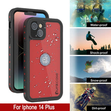 Cargar imagen en el visor de la galería, Funda resistente al agua IP68 para iPhone 14 Plus, Punkcase [Rojo] [Serie StudStar] [Ajuste Fino]

