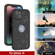 Cargar imagen en el visor de la galería, Funda impermeable Punkcase para iPhone 14 [Serie Aqua Extreme] Cubierta protectora resistente [Negro]
