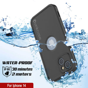 Funda impermeable Punkcase para iPhone 14 [Serie Aqua Extreme] Cubierta protectora resistente [Negro]