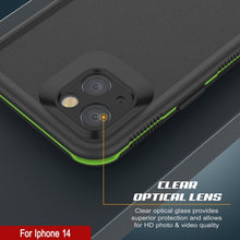 Load image into Gallery viewer, Punkcase iPhone 14 Estuche Impermeable [Serie Aqua] Cubierta de Armadura [Negro-Verde]
