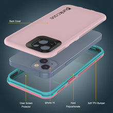 Load image into Gallery viewer, Funda impermeable Punkcase iPhone 14 [Serie Aqua] Cubierta blindada [Rosado]
