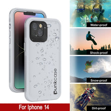 Load image into Gallery viewer, Funda impermeable Punkcase iPhone 14 [Serie Aqua] Funda protectora [Blanco]

