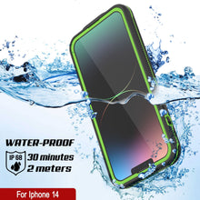 Load image into Gallery viewer, Punkcase iPhone 14 Estuche Impermeable [Serie Aqua] Cubierta de Armadura [Negro-Verde]
