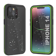 Load image into Gallery viewer, Punkcase iPhone 14 Estuche Impermeable [Serie Aqua] Cubierta de Armadura [Negro-Verde]
