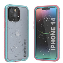 Load image into Gallery viewer, Funda impermeable Punkcase para iPhone 14 [Serie Aqua] Cubierta Blindada [Rosa Transparente] [Parte trasera transparente]
