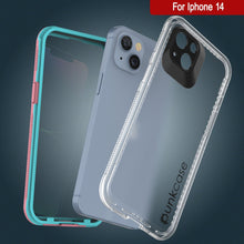 Load image into Gallery viewer, Funda impermeable Punkcase para iPhone 14 [Serie Aqua] Cubierta Blindada [Rosa Transparente] [Parte trasera transparente]
