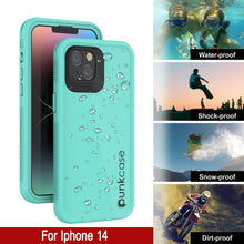 Load image into Gallery viewer, Funda impermeable Punkcase para iPhone 14 [Serie Aqua], cubierta protectora [azul].
