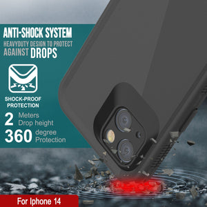 Funda impermeable Punkcase para iPhone 14 [Serie Aqua] Cubierta protectora [Negro]