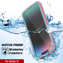 Load image into Gallery viewer, Funda impermeable Punkcase para iPhone 14 [Serie Aqua] Cubierta Blindada [Rosa Transparente] [Parte trasera transparente]
