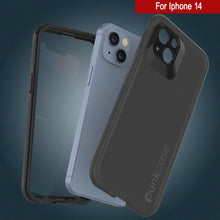 Load image into Gallery viewer, Funda impermeable Punkcase para iPhone 14 [Serie Aqua] Cubierta protectora [Negro]
