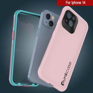Funda impermeable Punkcase iPhone 14 [Serie Aqua] Cubierta blindada [Rosado]