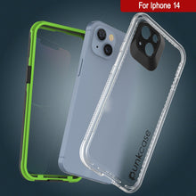 Load image into Gallery viewer, Funda impermeable Punkcase para iPhone 14 [Serie Aqua], cubierta de armadura [Negro transparente] [Parte trasera transparente]
