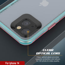 Load image into Gallery viewer, Funda impermeable Punkcase para iPhone 14 [Serie Aqua] Cubierta Blindada [Rosa Transparente] [Parte trasera transparente]
