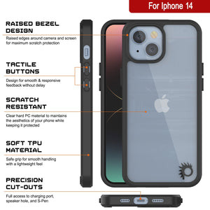 Funda para iPhone 15 Punkcase® LUCID 2.0 de la serie Crystal Black con protector de pantalla PUNK SHIELD | Ajuste ultra.