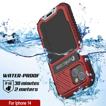 Load image into Gallery viewer, Carcasa iPhone 14 Metal Extreme 3.0, Cubierta de alta resistencia de grado militar [a prueba de golpes], Carcasa impermeable de aluminio [roja].
