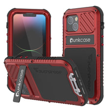 Load image into Gallery viewer, Carcasa iPhone 14 Metal Extreme 3.0, Cubierta de alta resistencia de grado militar [a prueba de golpes], Carcasa impermeable de aluminio [roja].
