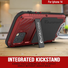 Load image into Gallery viewer, Carcasa iPhone 14 Metal Extreme 3.0, Cubierta de alta resistencia de grado militar [a prueba de golpes], Carcasa impermeable de aluminio [roja].
