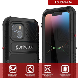 Funda iPhone 14 Metal Extreme 3.0, Cubierta Resistente de Grado Militar [a prueba de golpes] Funda de Aluminio Resistente al Agua [Negra]