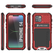 Load image into Gallery viewer, Carcasa iPhone 14 Metal Extreme 3.0, Cubierta de alta resistencia de grado militar [a prueba de golpes], Carcasa impermeable de aluminio [roja].
