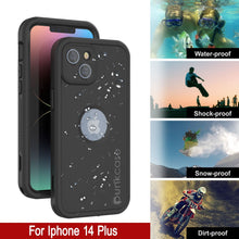 Load image into Gallery viewer, Funda impermeable Punkcase para iPhone 14 Plus [Serie Aqua Extreme] Cubierta de armadura [Negro]
