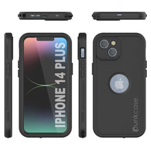 Load image into Gallery viewer, Funda impermeable Punkcase para iPhone 14 Plus [Serie Aqua Extreme] Cubierta de armadura [Negro]
