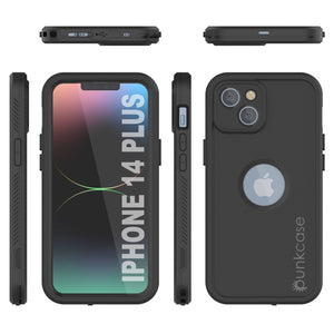 Funda impermeable Punkcase para iPhone 14 Plus [Serie Aqua Extreme] Cubierta de armadura [Negro]