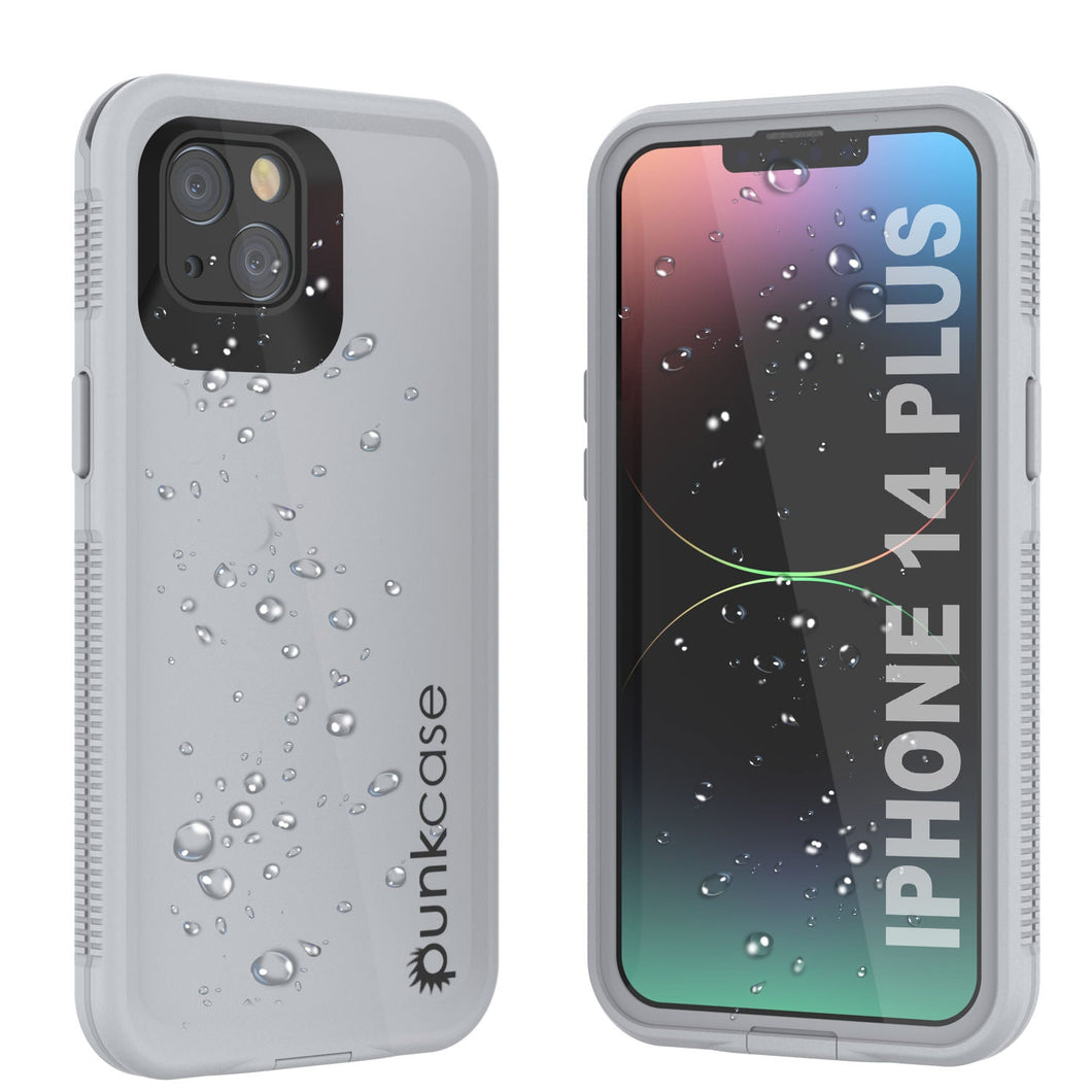 Funda Impermeable Punkcase para iPhone 14 Plus [Serie Aqua] Cubierta de Armadura [Blanco]