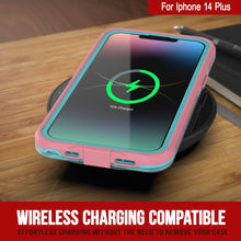 Cargar imagen en el visor de la galería, Punkcase iPhone 14 Plus Waterproof Case [Serie Aqua] Funda Resistente [Rosa Transparente] [Parte Trasera Transparente]
