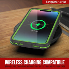 Cargar imagen en el visor de la galería, Funda impermeable Punkcase para iPhone 14 Plus [Serie Aqua] Armadura protectora [Negro-Verde]
