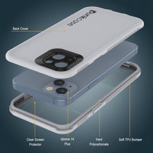 Load image into Gallery viewer, Funda Impermeable Punkcase para iPhone 14 Plus [Serie Aqua] Cubierta de Armadura [Blanco]
