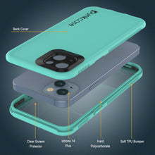 Cargar imagen en el visor de la galería, Carcasa impermeable Punkcase para iPhone 14 Plus [Serie Aqua] Cubierta de armadura [Azul]
