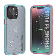 Cargar imagen en el visor de la galería, Punkcase iPhone 14 Plus Waterproof Case [Serie Aqua] Funda Resistente [Rosa Transparente] [Parte Trasera Transparente]
