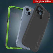Cargar imagen en el visor de la galería, Funda impermeable Punkcase para iPhone 14 Plus [Serie Aqua] Armadura protectora [Negro-Verde]

