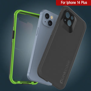 Funda impermeable Punkcase para iPhone 14 Plus [Serie Aqua] Armadura protectora [Negro-Verde]