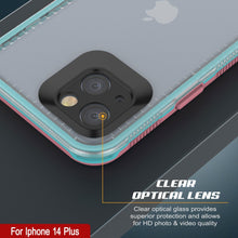 Cargar imagen en el visor de la galería, Punkcase iPhone 14 Plus Waterproof Case [Serie Aqua] Funda Resistente [Rosa Transparente] [Parte Trasera Transparente]
