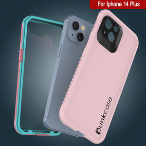 Funda resistente al agua Punkcase iPhone 14 Plus [Serie Aqua] Cubierta protectora [Rosa]