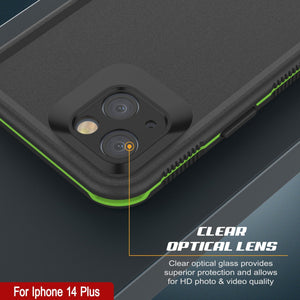 Funda impermeable Punkcase para iPhone 14 Plus [Serie Aqua] Armadura protectora [Negro-Verde]