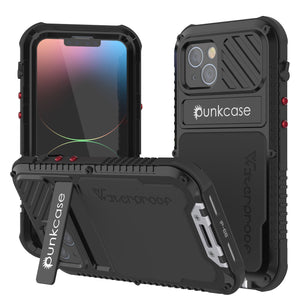 Funda iPhone 14 Plus Metal Extreme 3.0, cubierta de armadura resistente de grado militar [a prueba de golpes] Funda de aluminio impermeable [negro].