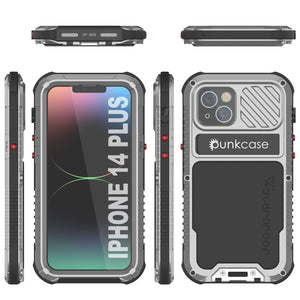 Estuche impermeable de aluminio Metal Extreme 3.0 Series para iPhone 16 Plus con protección IP68, protector de pantalla incorporado y soporte [plateado]